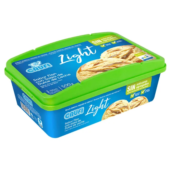 Helado diet flan con dulce de leche Crufi 1 l