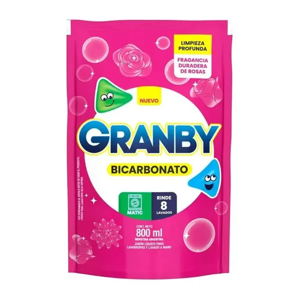 Jabon Granby Liquido Regular Rosas Doy Pack 800 ml