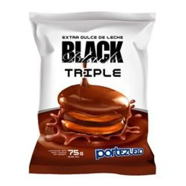 Alfajor Portezuelo Black Triple Dulce de Leche