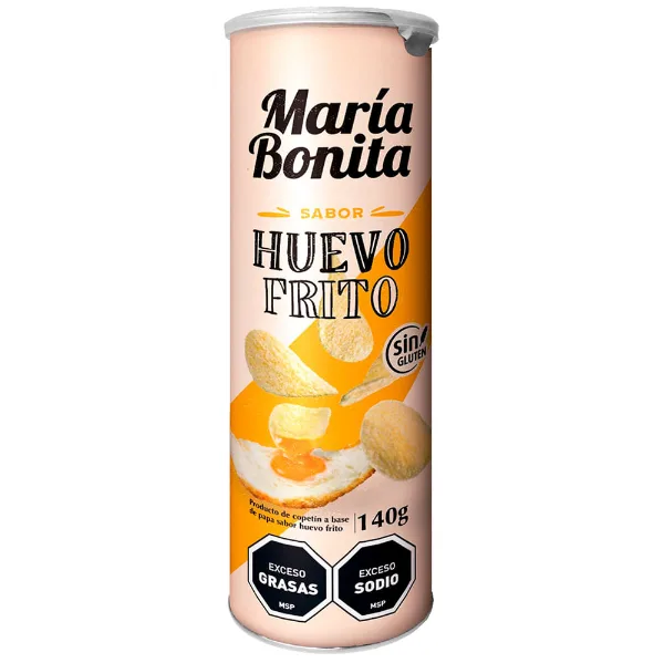 Papa frita Maria Bonita huevo frito tubo 140 g