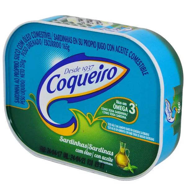 Sardina en aceite Coqueiro 250 g