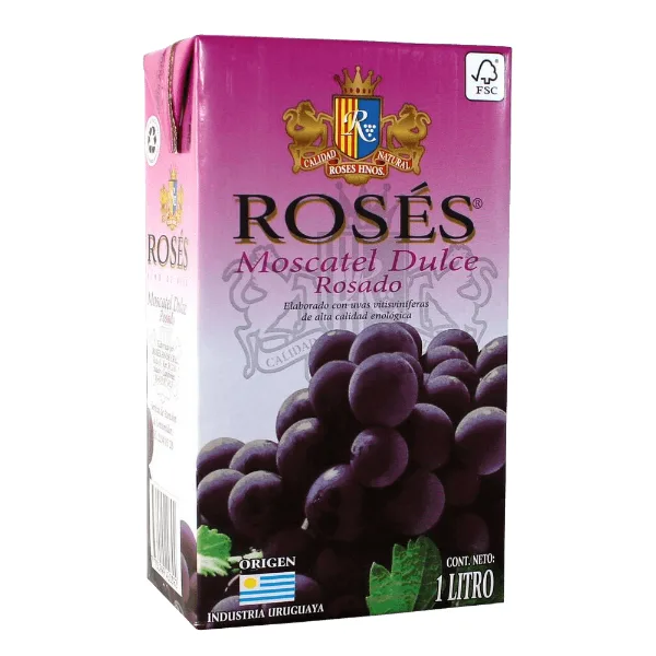 Vino Roses Rosado Dulce Moscatel Tetra 1 l