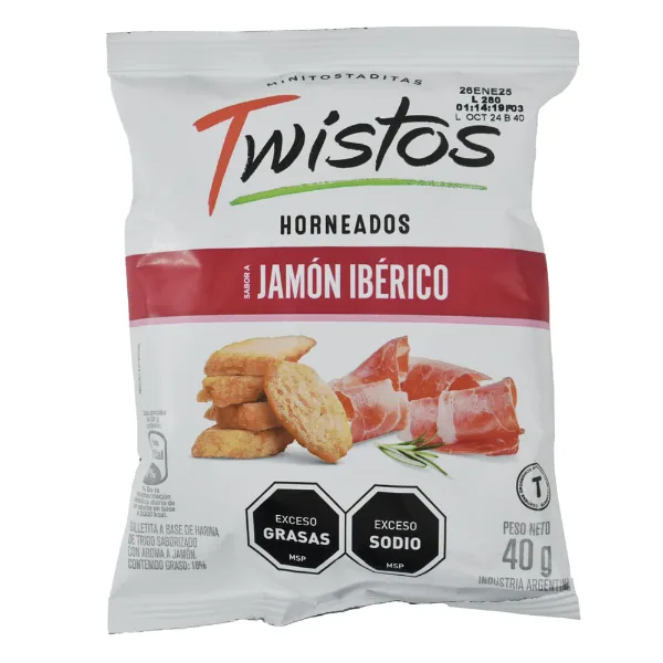 Mini Tostaditas Twistos Jamón 40 g