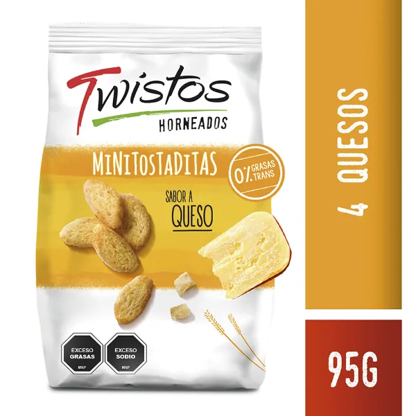 Mini tostaditas Twistos 4 quesos 95 g