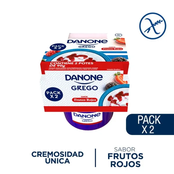 Yogur Griego Frutos Rojos 2un 200 g
